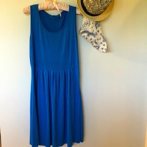 Large Blue dress - worn as a maternity dress